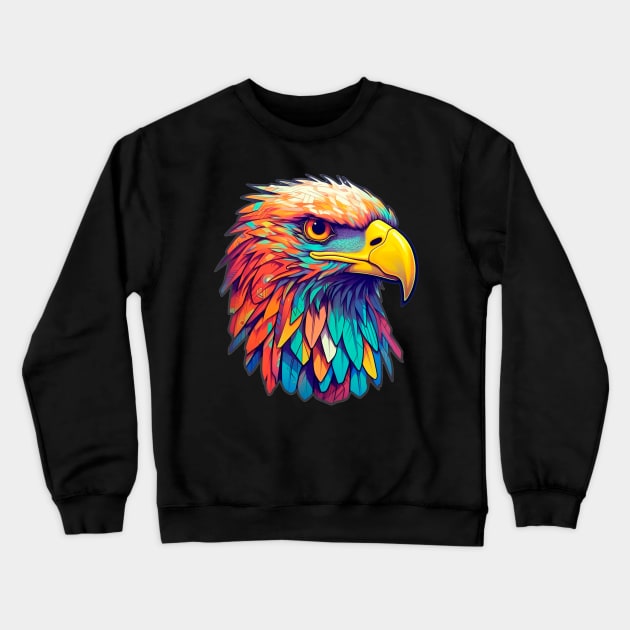 colored eagle Crewneck Sweatshirt by NirckStore